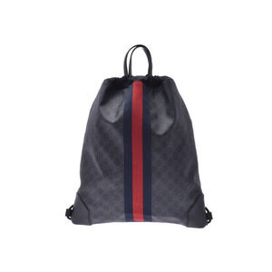 Gucci Drawstring Backpack Black Leather Bag